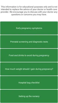 Pregnancy Calculator android App screenshot 0