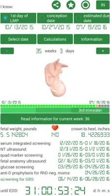 Pregnancy Calculator android App screenshot 6